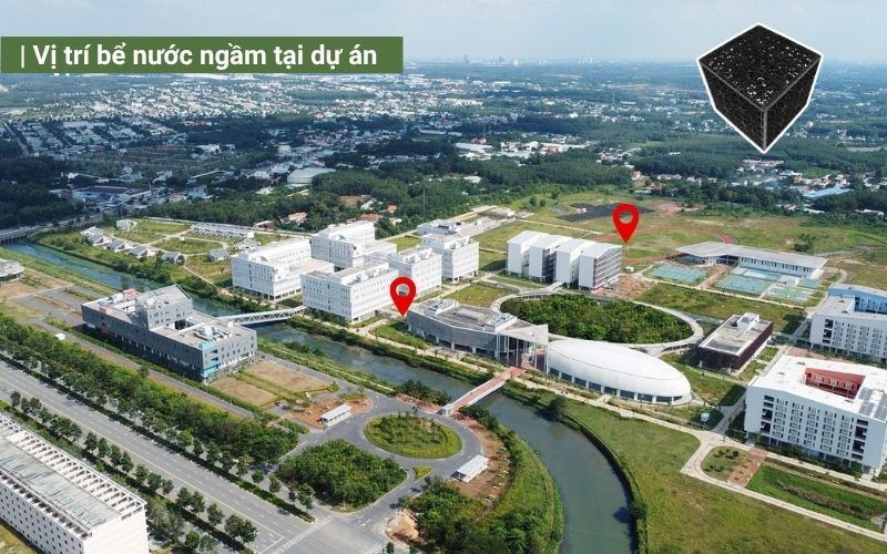 Thi công bể ngầm bằng nhựa tại Đại học Việt Đức